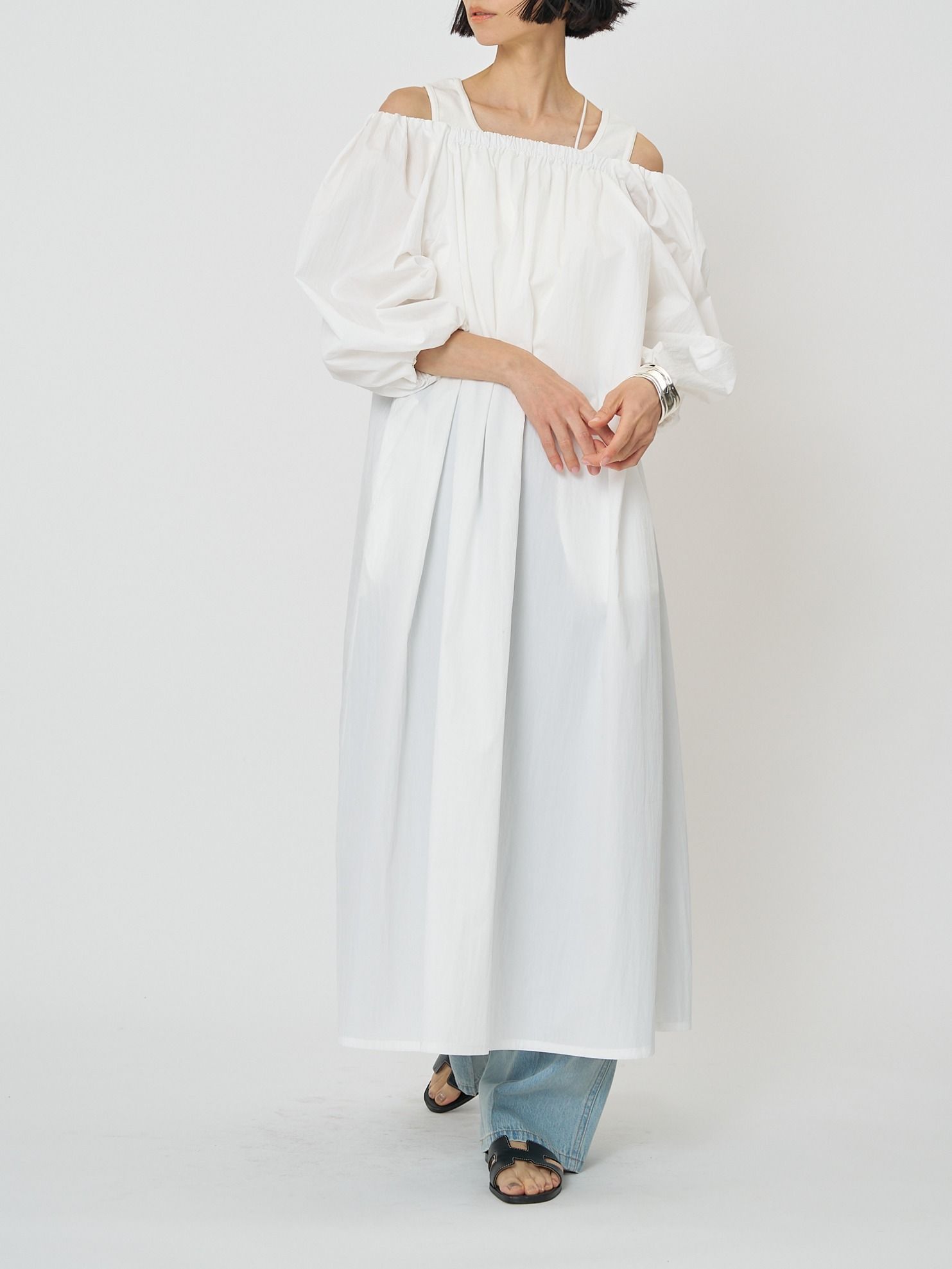 [5261-034MK] ボリュームスリーブOP ブラック