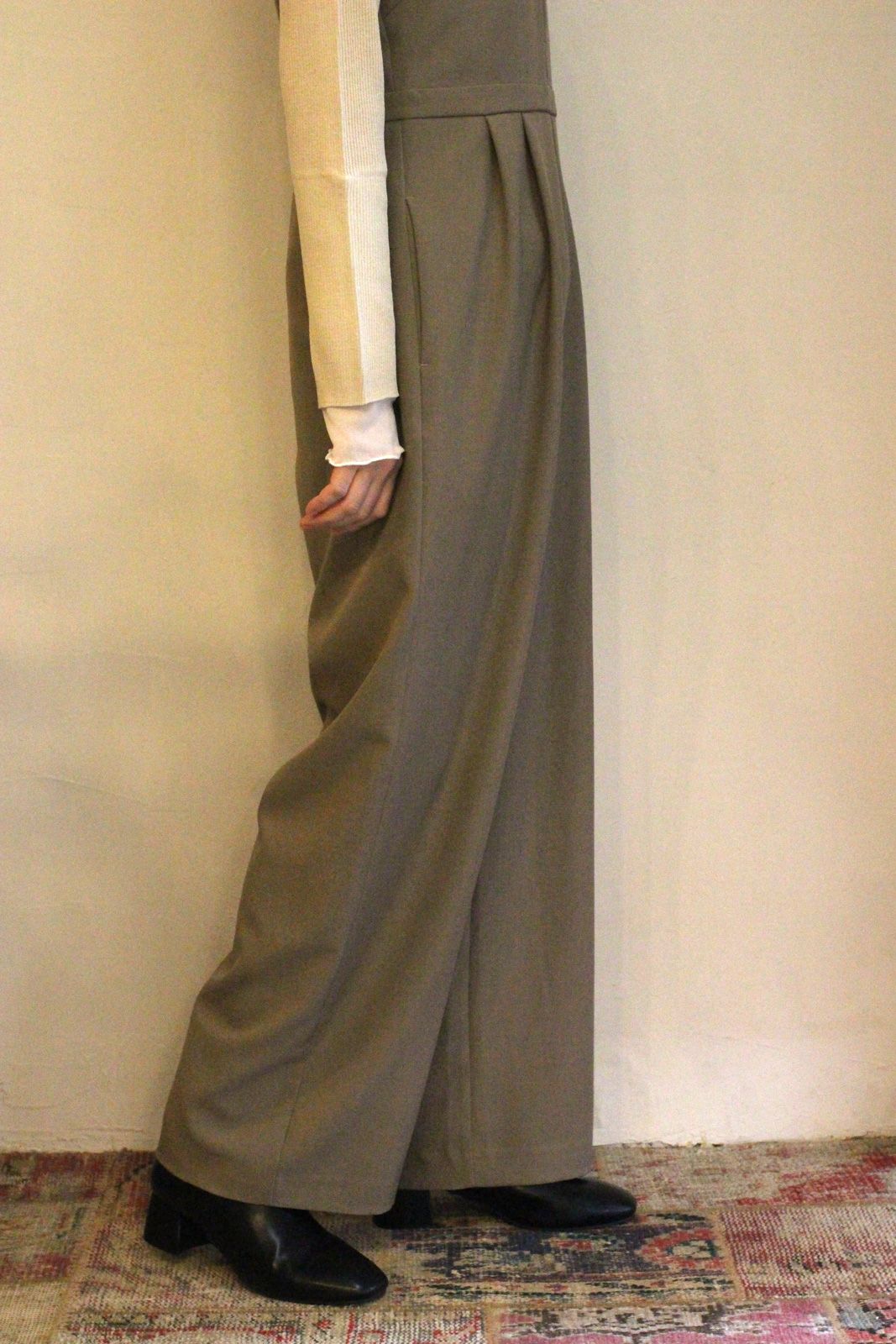 [3856-417KK] ジャケット付きサロペット モカ