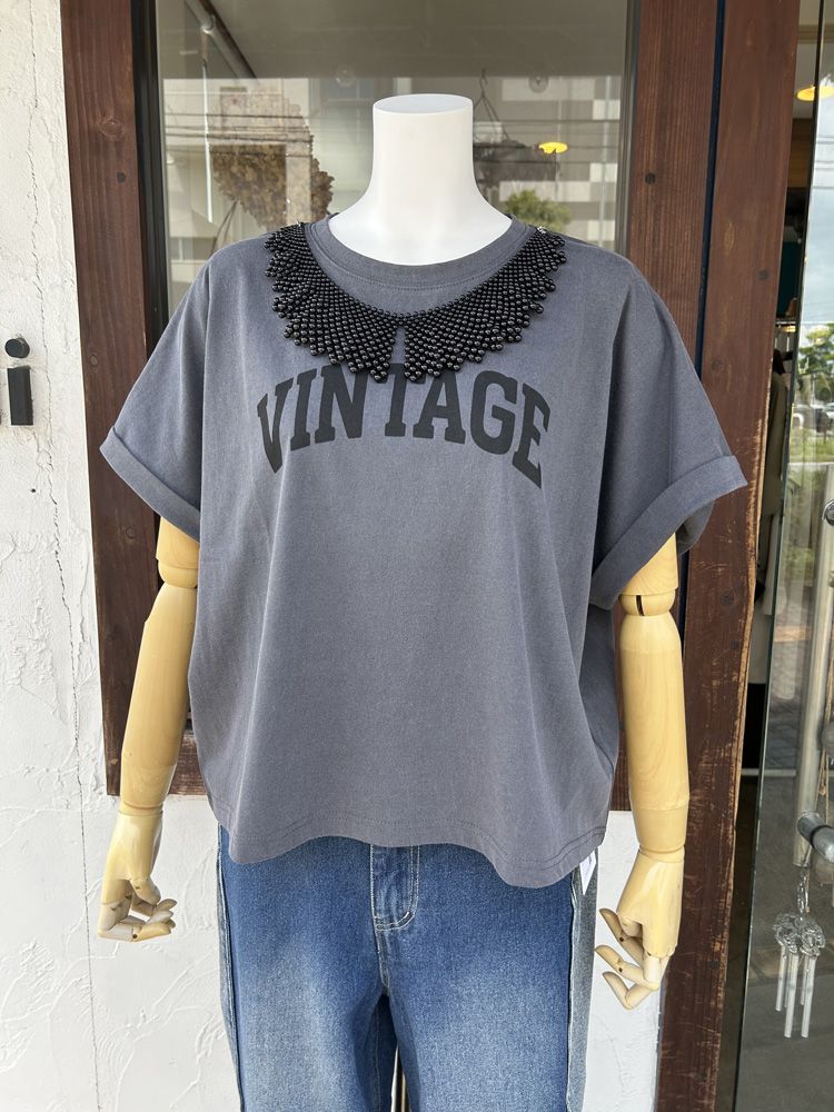 pearl necklace VINTAGE Tee スミクロ