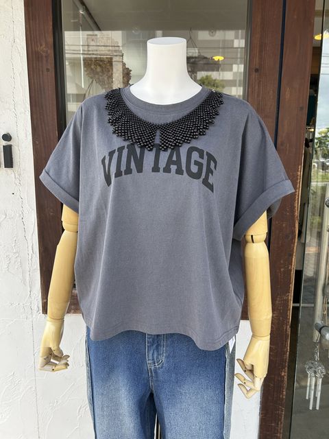 pearl necklace VINTAGE Tee スミクロ