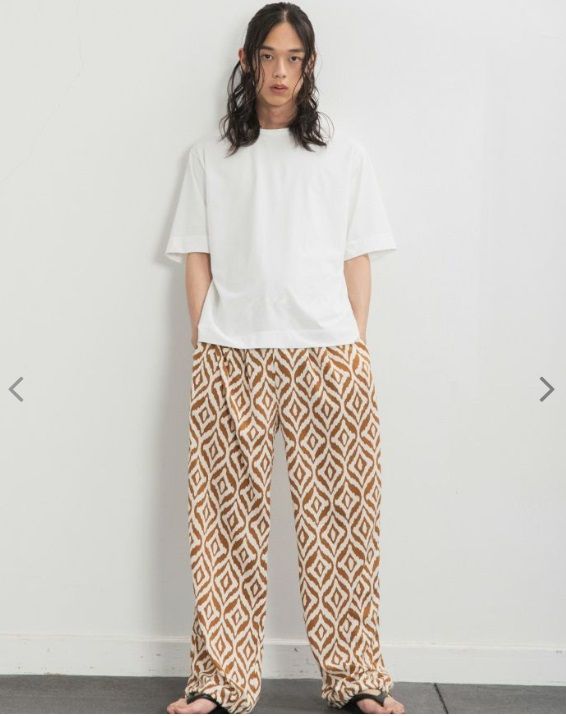 5分袖Tシャツ 白豆