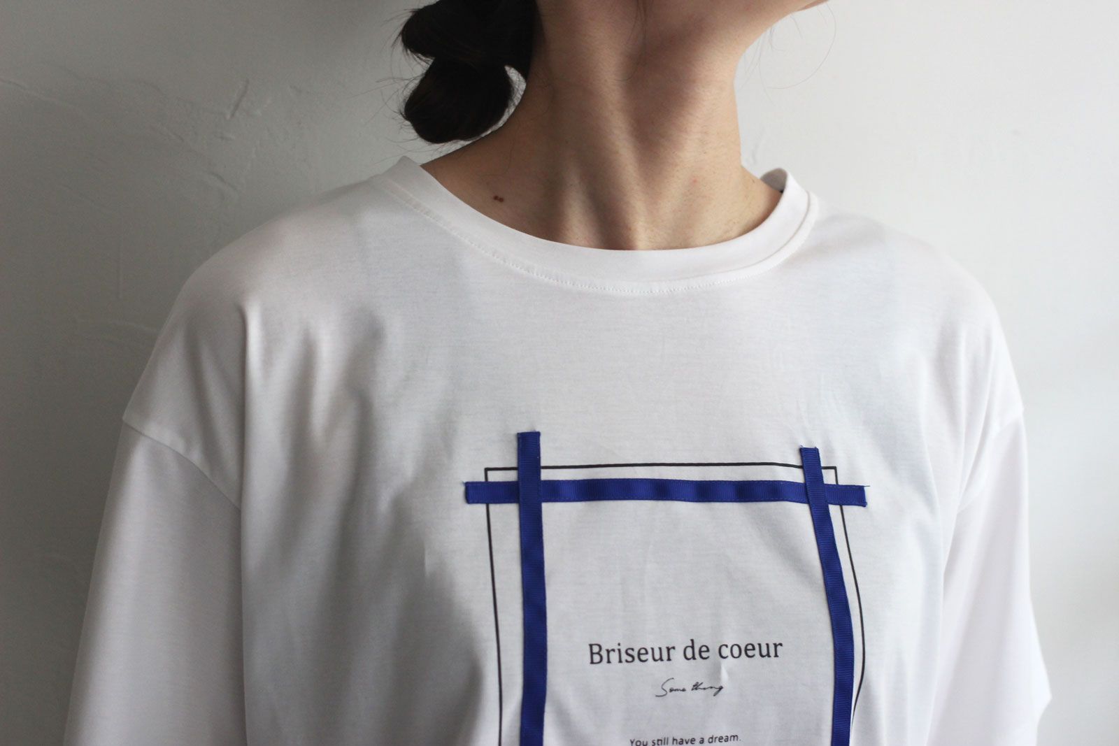 グログランテープTシャツ ホワイト