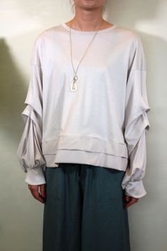ボリューム袖カットソー ベージュ