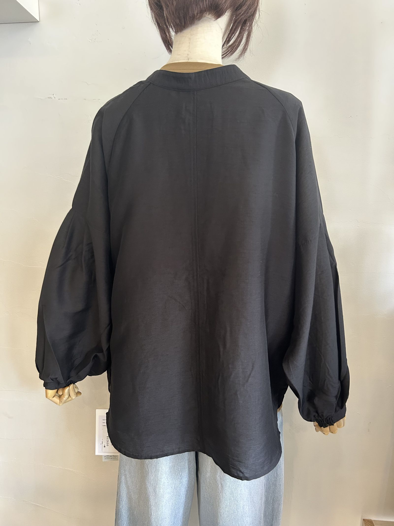 REVERSIBLE SHEER SHIRT ブラック