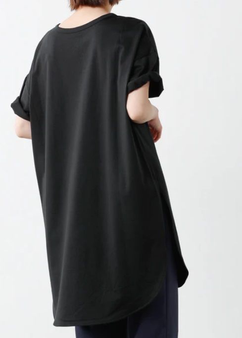 ロゴプリントロングTシャツ ブラック