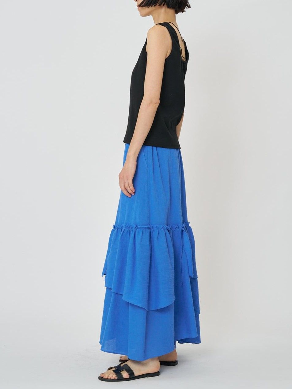 [2961-048BZ] コットンティアードSK ブラック