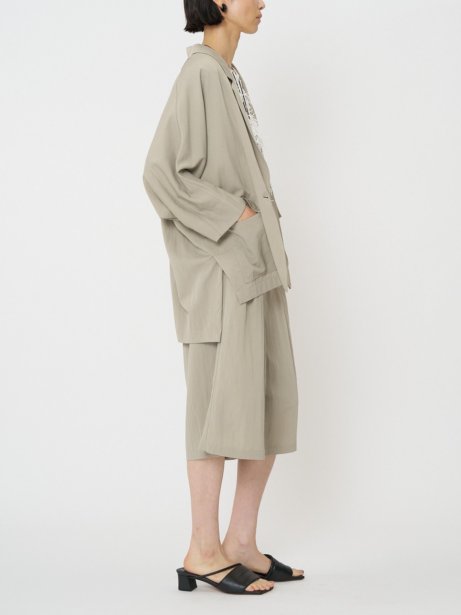 [4861-006KK] リラックスツイルドルマンJK ブラック