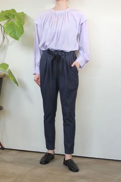 テンセルストレッチデニムリボンパンツ インディゴ