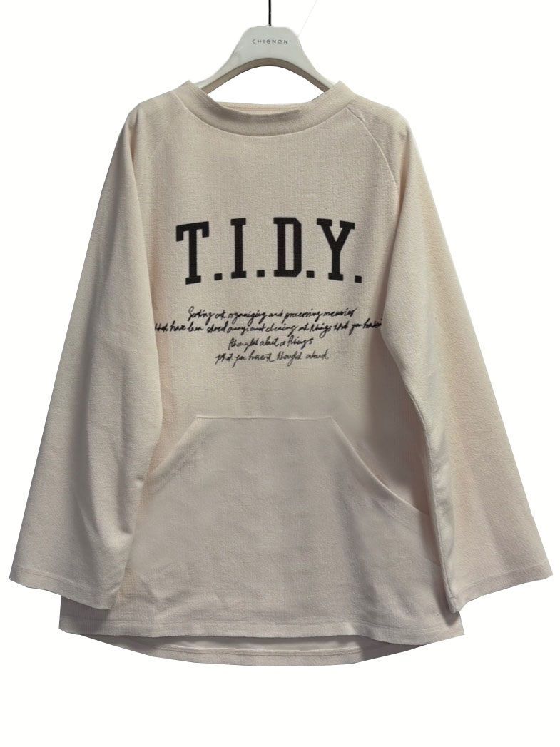 [8455-314KK] ポコポコカレッジロゴTee アイボリー