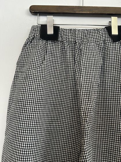 綿麻チェックノッポパンツ ギンガム