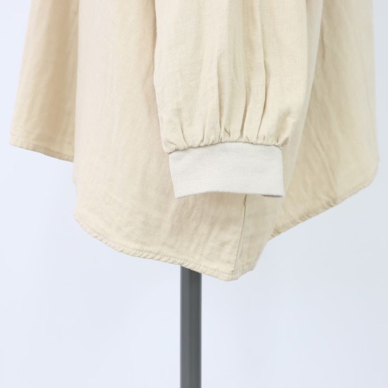 ダブルガーゼワイドフレアブラウス 2WAY ベージュ