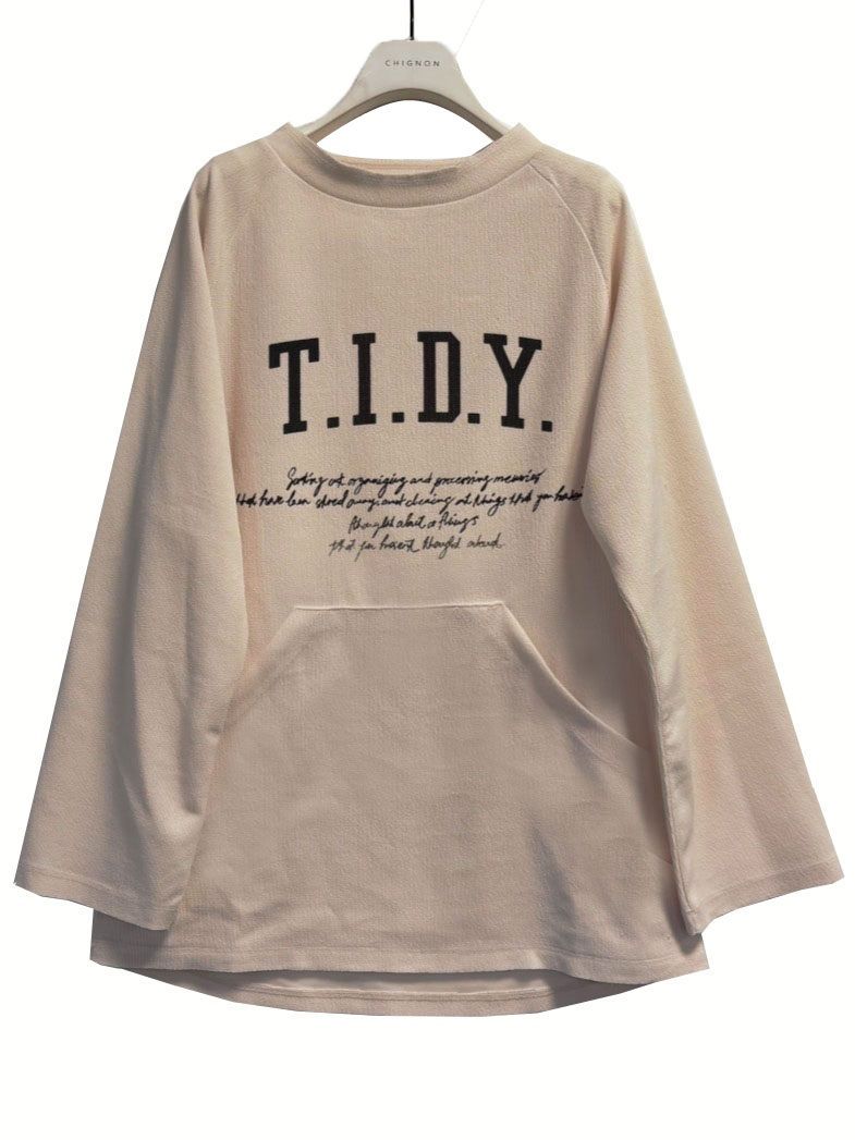 [8455-314KK] ポコポコカレッジロゴTee ベージュ