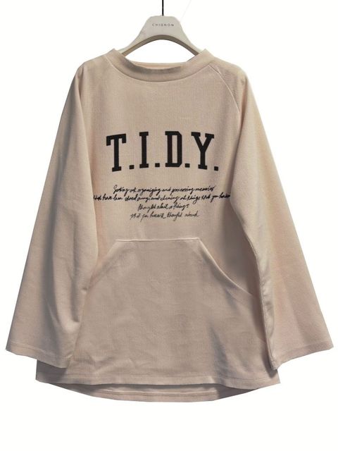 [8455-314KK] ポコポコカレッジロゴTee ベージュ