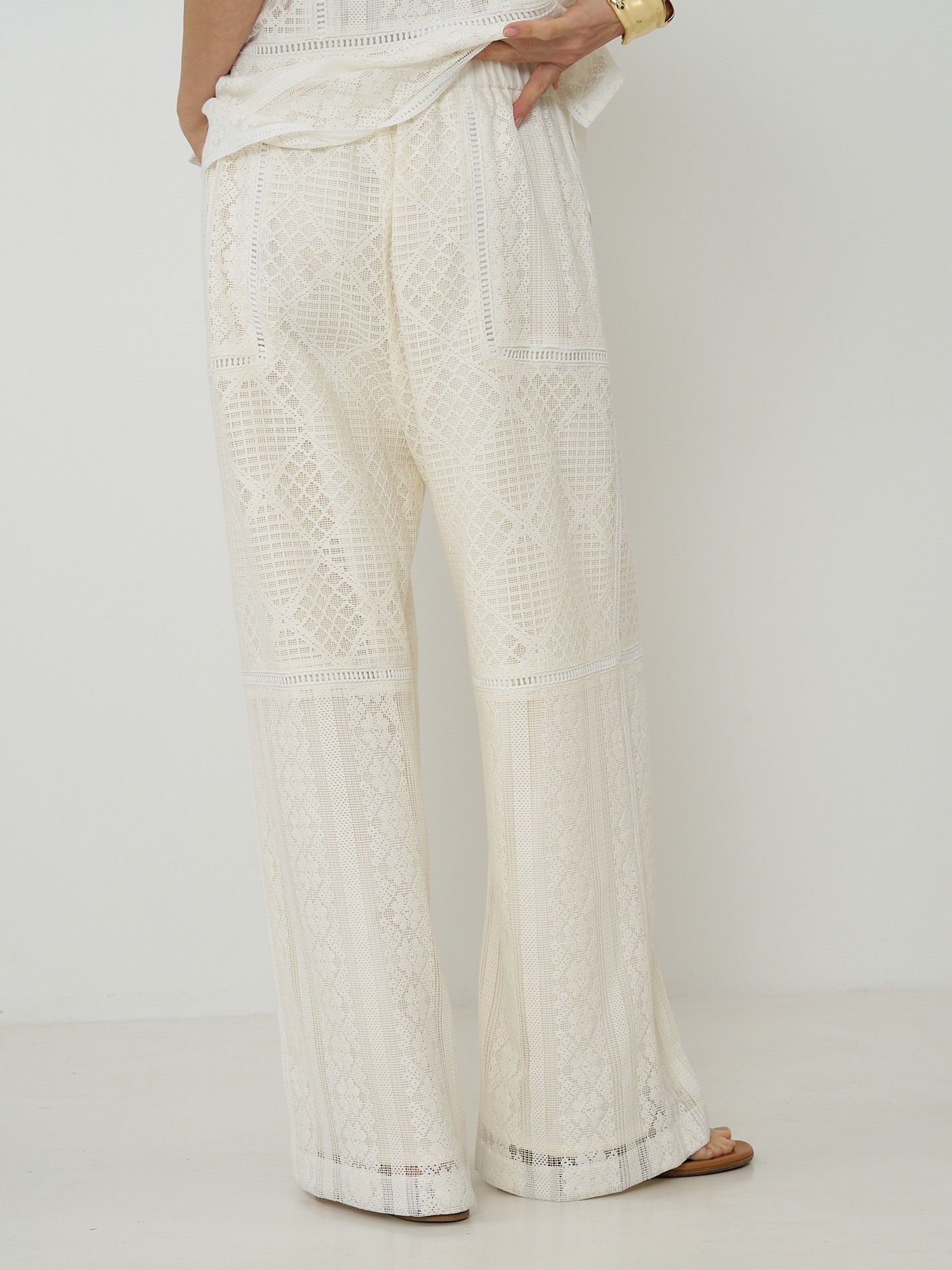 [3561-051BZ] パッチワークレースPT ブラック