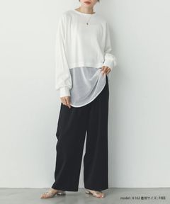 メッシュ ドッキングトップス オフホワイト