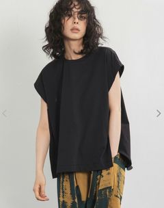袖なしTシャツ 黒曜石