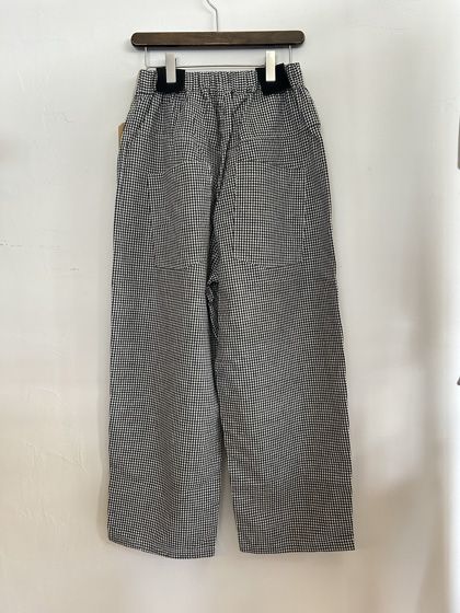 綿麻チェックノッポパンツ ギンガム