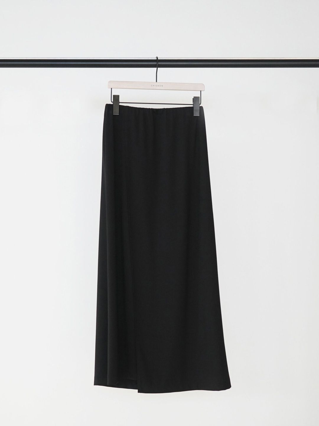[2863-705GL] ポンチアシメ2WAYスカート ブラック