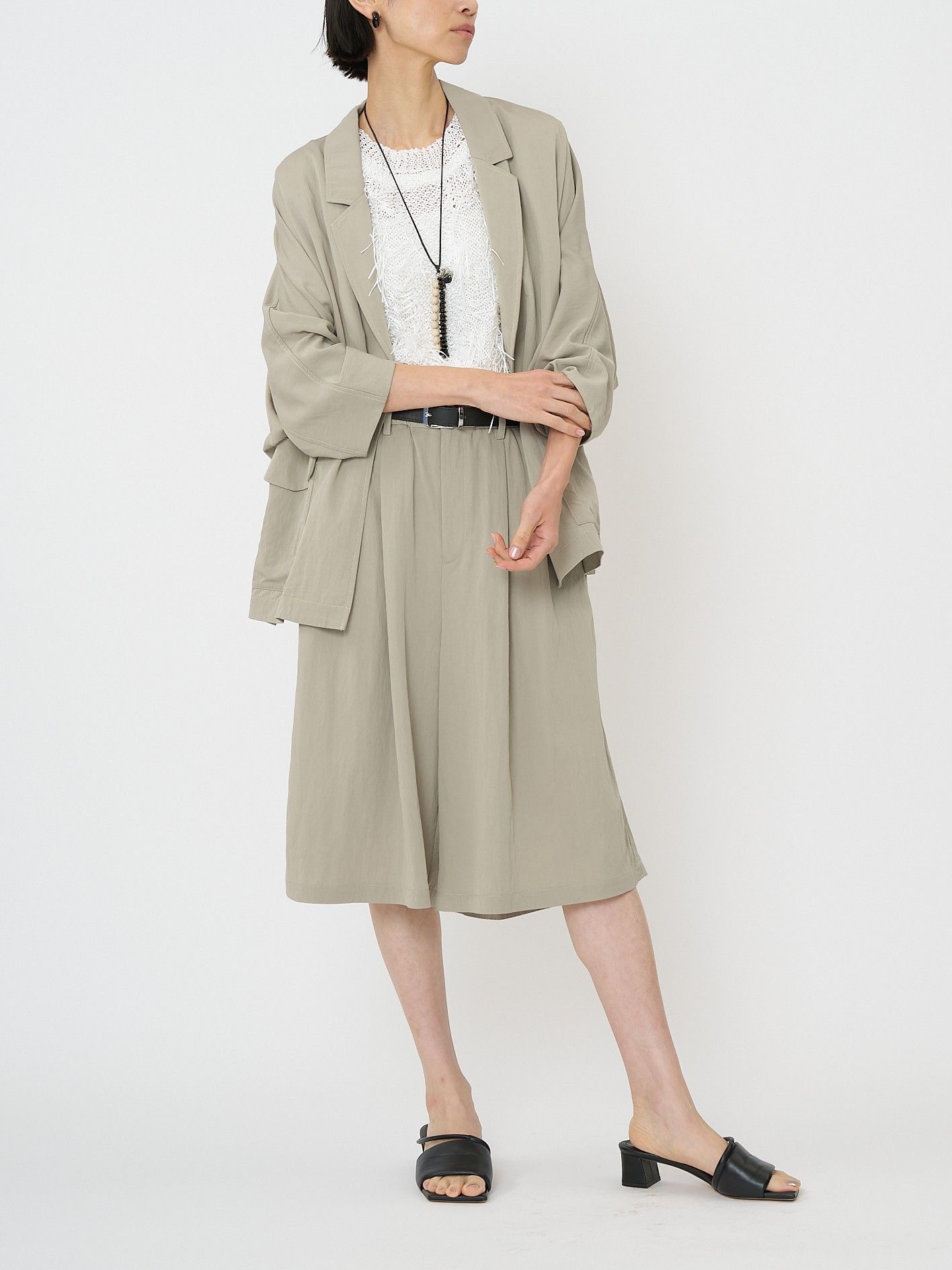 [4861-006KK] リラックスツイルドルマンJK ブラック