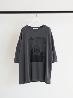 [8461-100KK] アニマルフォト”DOG”Tee チャコール