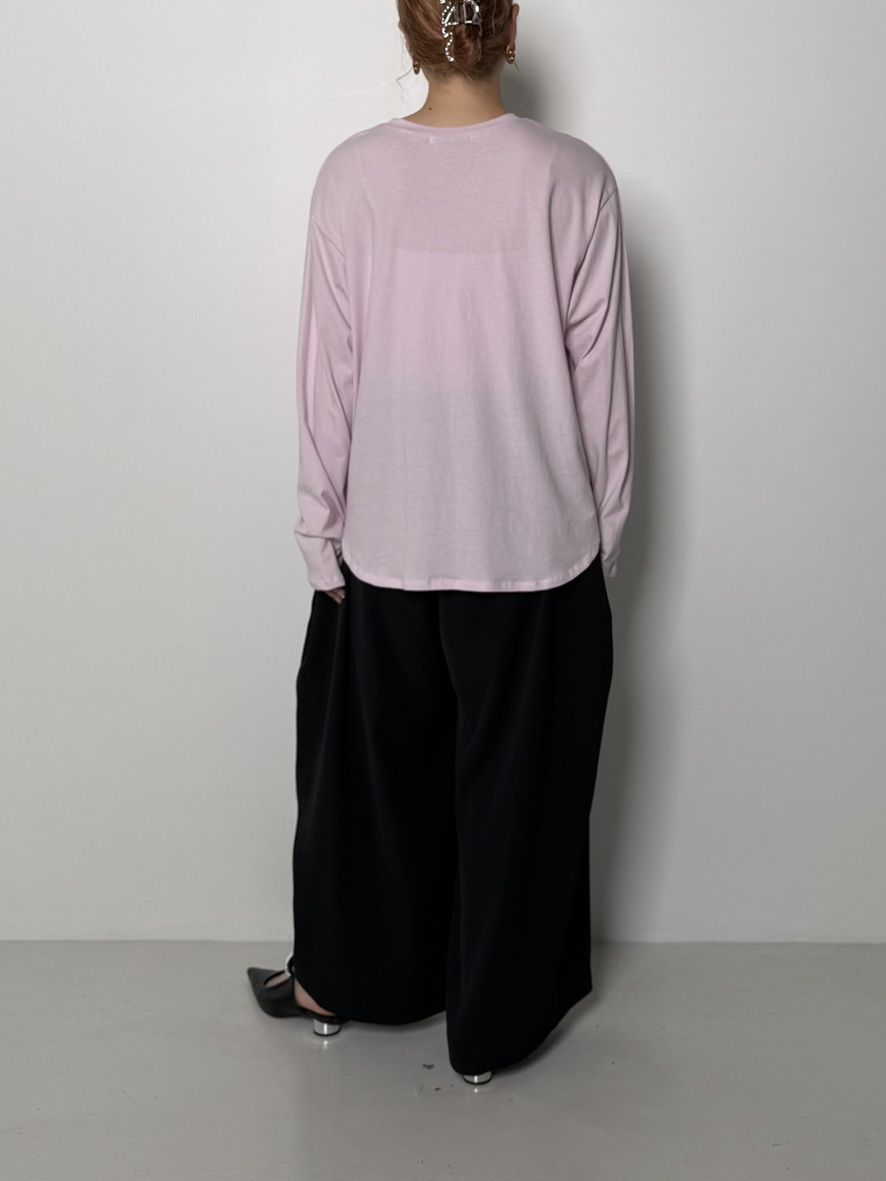 [8456-497KK] LAUNDRY発泡ロゴTee ブラック