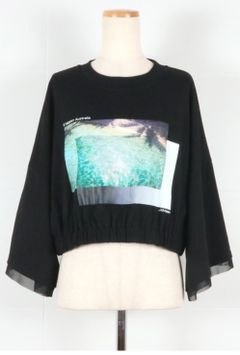 SEAフォトプリントTシャツ ブラック