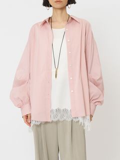 [1261-017KK] タックボリュームスリーブSH ピンク