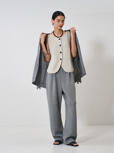 SPONDISH TUCK PT グレー