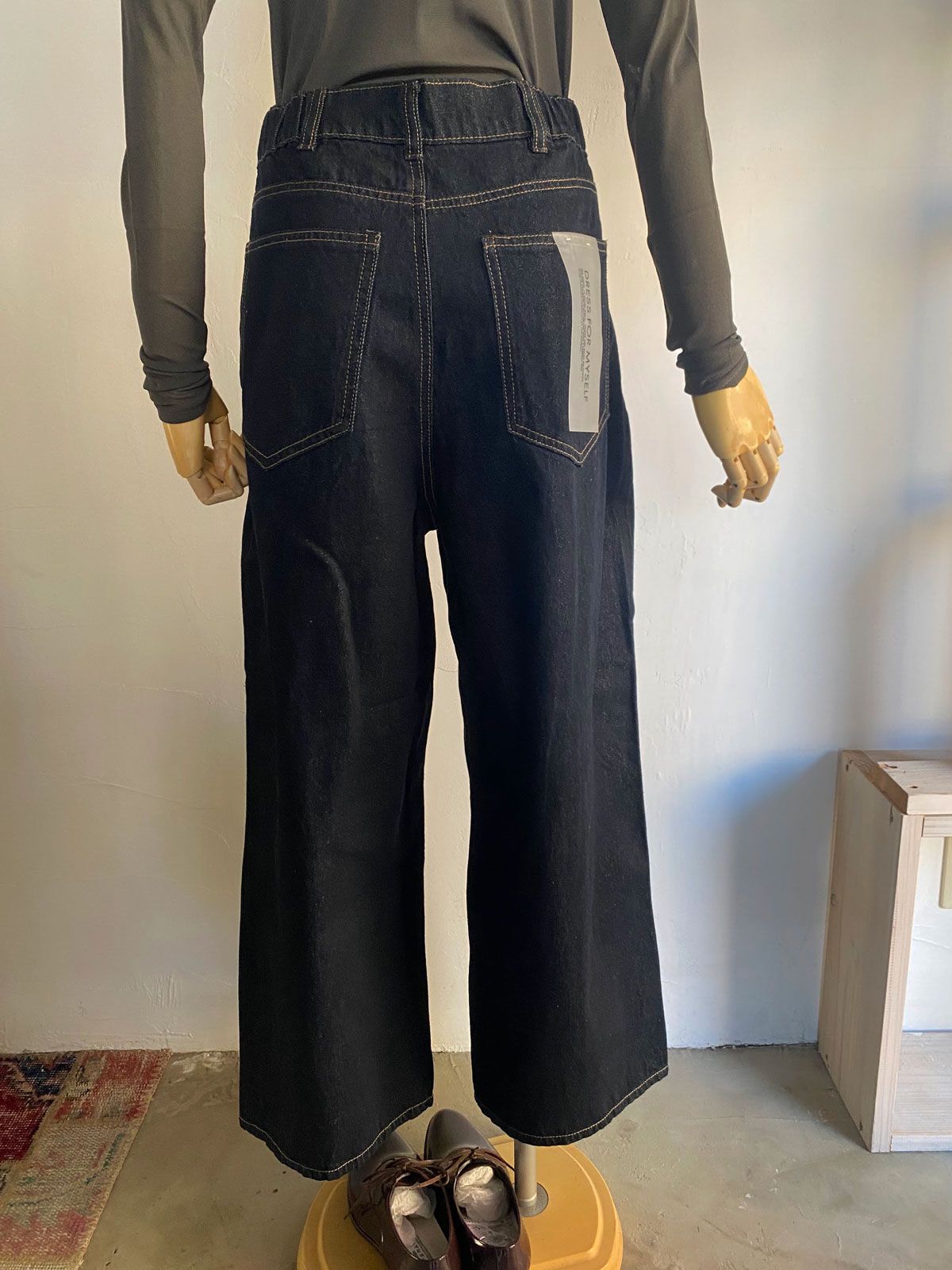 10ozポケットタック デニムパンツ ワンウォッシュ