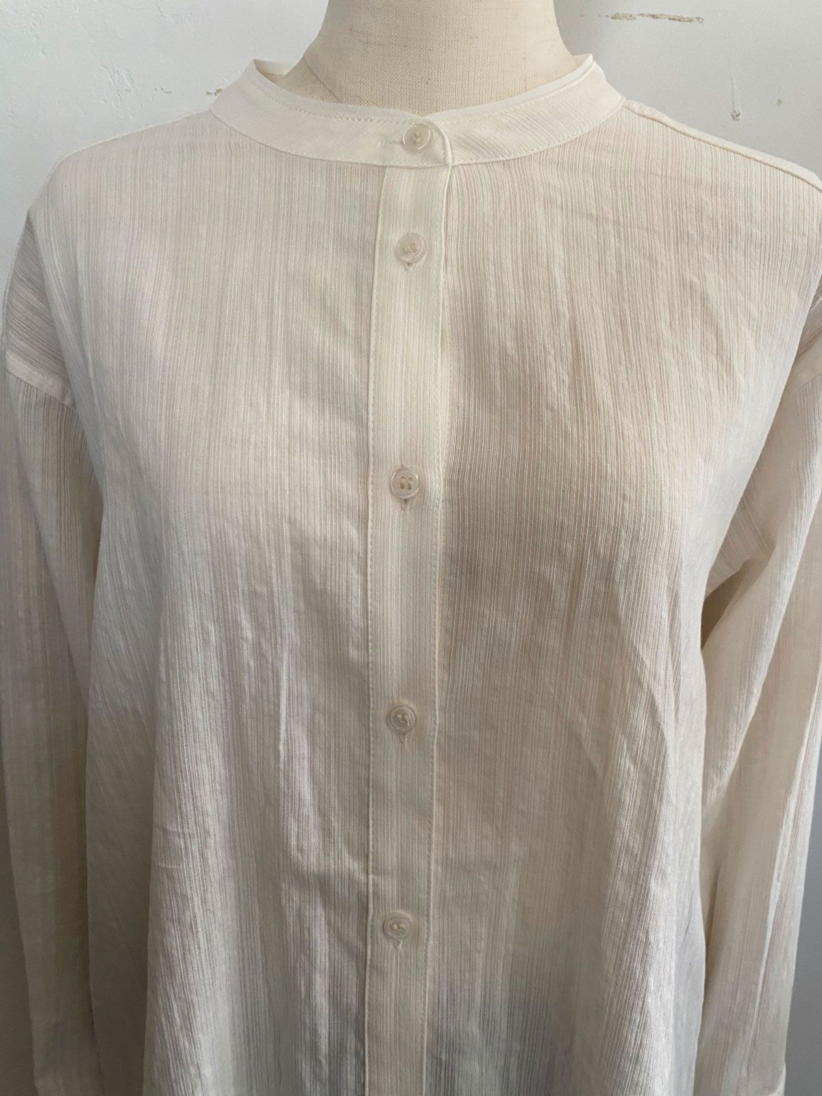 スプリングスラブ レイヤード風シャツ オフホワイト