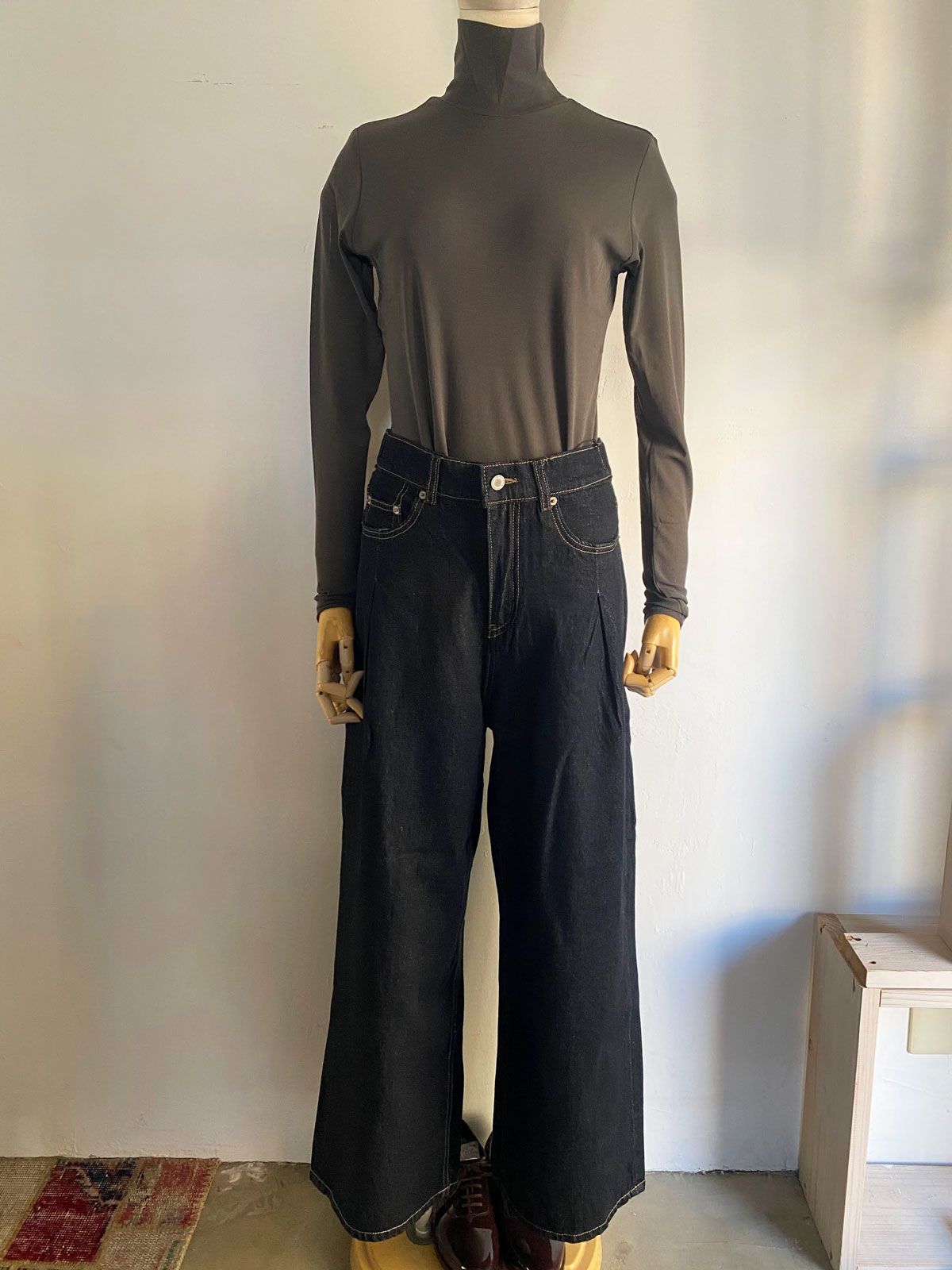 10ozポケットタック デニムパンツ ワンウォッシュ