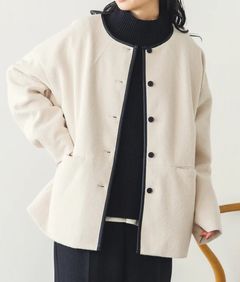 シャギーコクーンブルゾン アイボリー