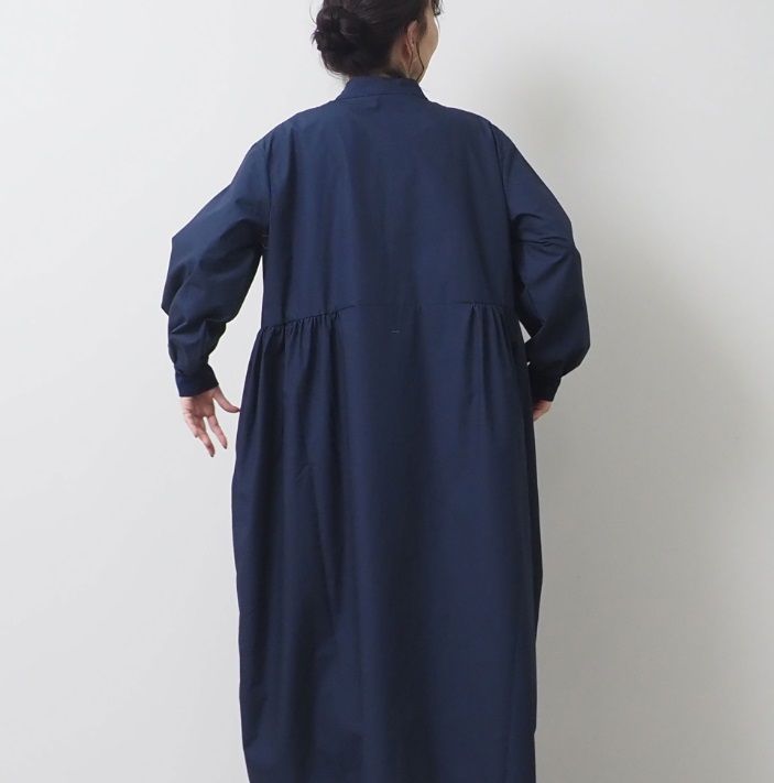ロングスリーブハンドベルワンピース ネイビー