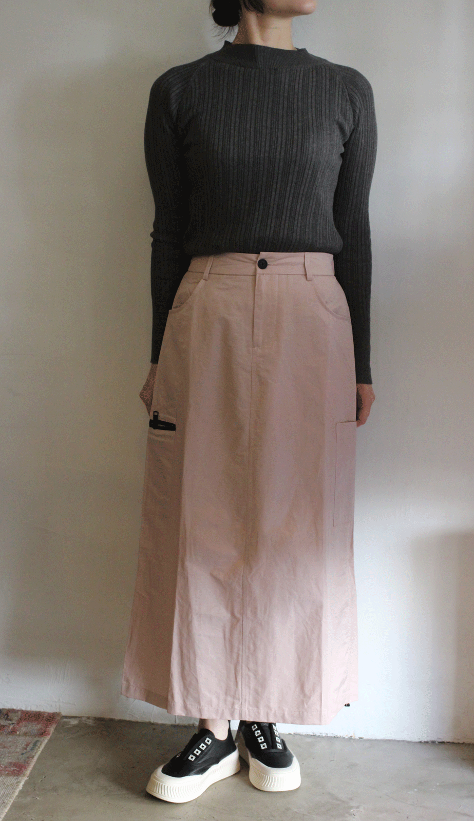 カーゴマキシスカート ピンク