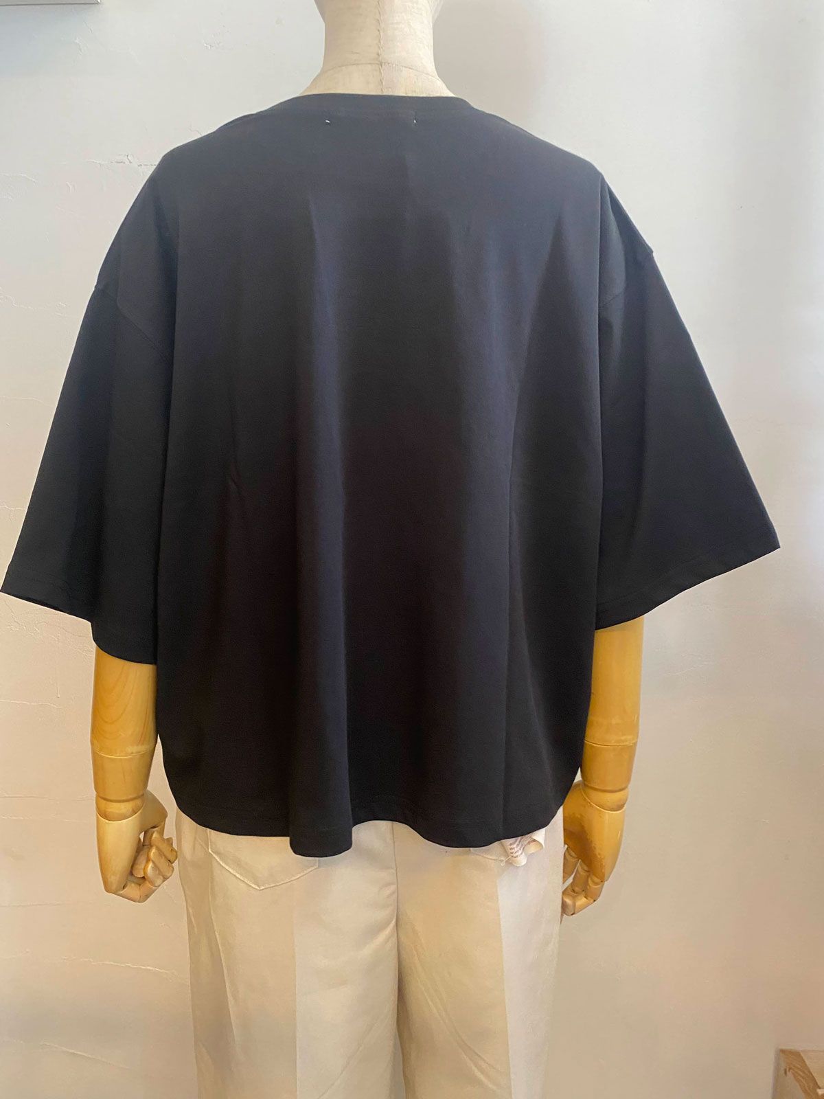 tulle bar TRANOI. wide tee ブラック