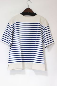 マルセイユボーダー半袖Tシャツ ブルー