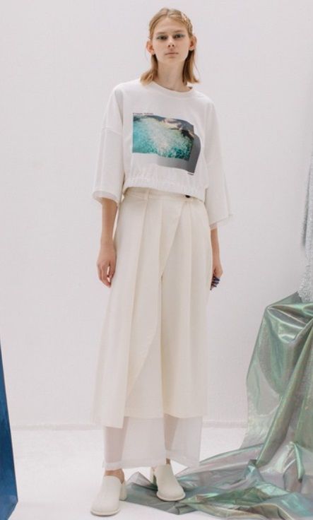 SEAフォトプリントTシャツ ホワイト