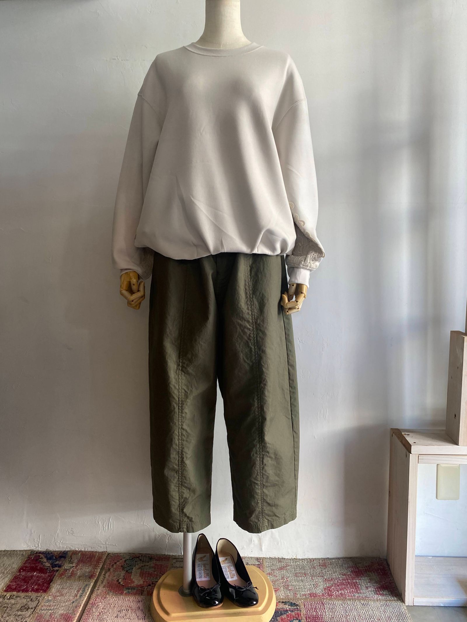 サイドレースドッキングトップス アイボリー