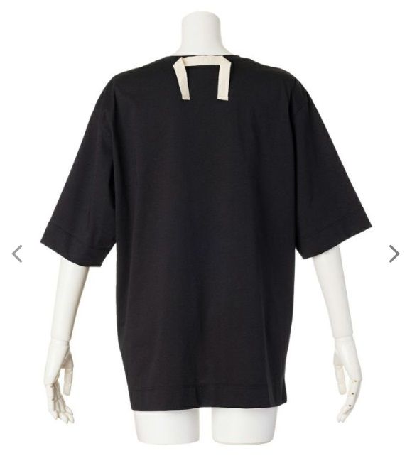 5分袖Tシャツ 黒曜石
