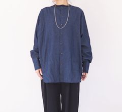 袖切替2WAYデニムシャツ インディゴ