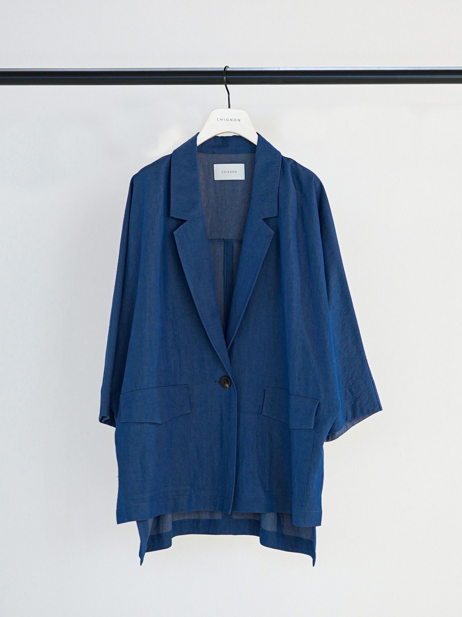 [4861-006KK] リラックスツイルドルマンJK ネイビー