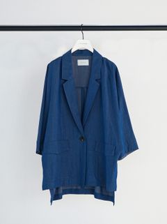 [4861-006KK] リラックスツイルドルマンJK ネイビー