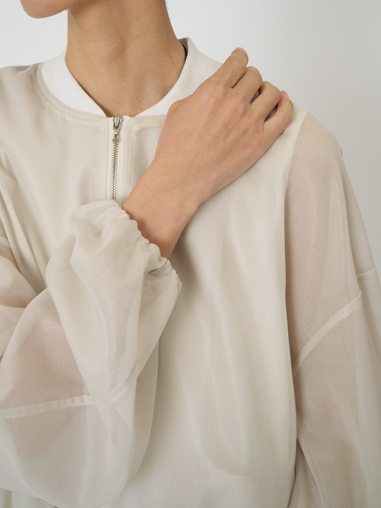 [4861-003KK] シアーチンツブルゾン エクリュ