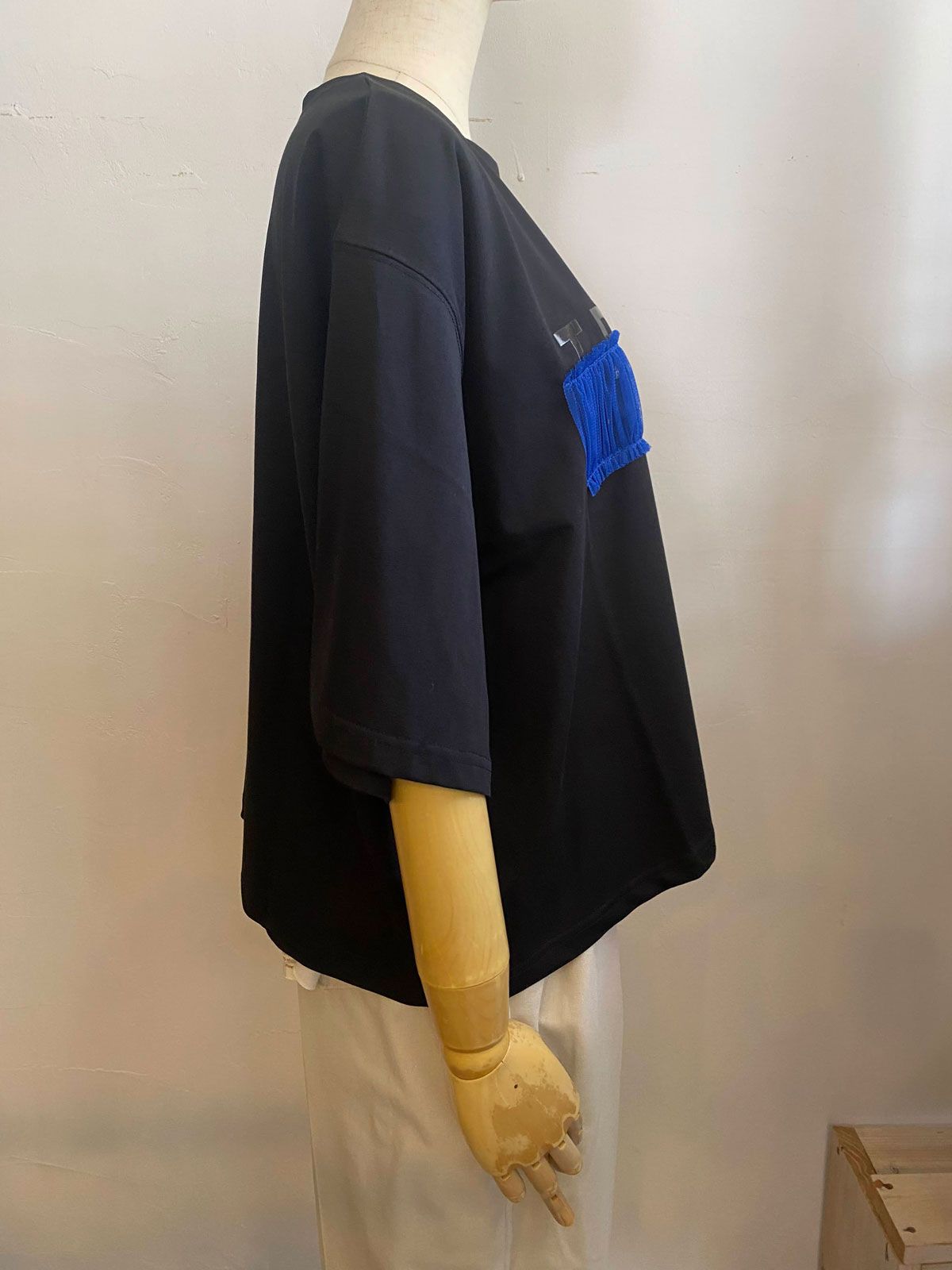 tulle bar TRANOI. wide tee ブラック