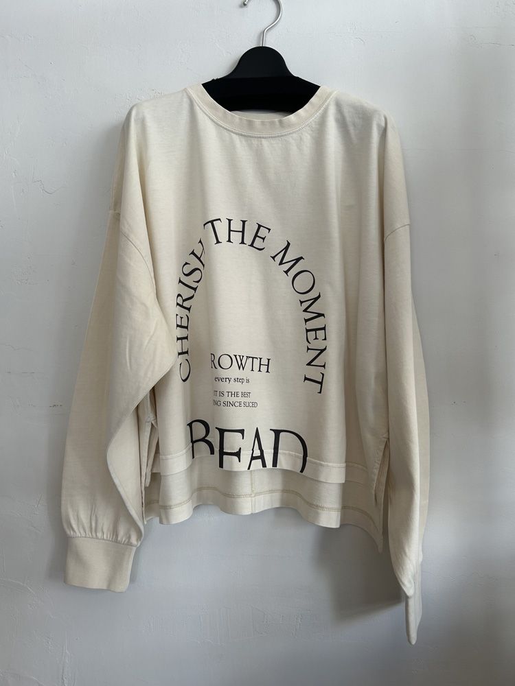 PYGMENT-DYED LOGO LONG T-SHIRT ベージュ