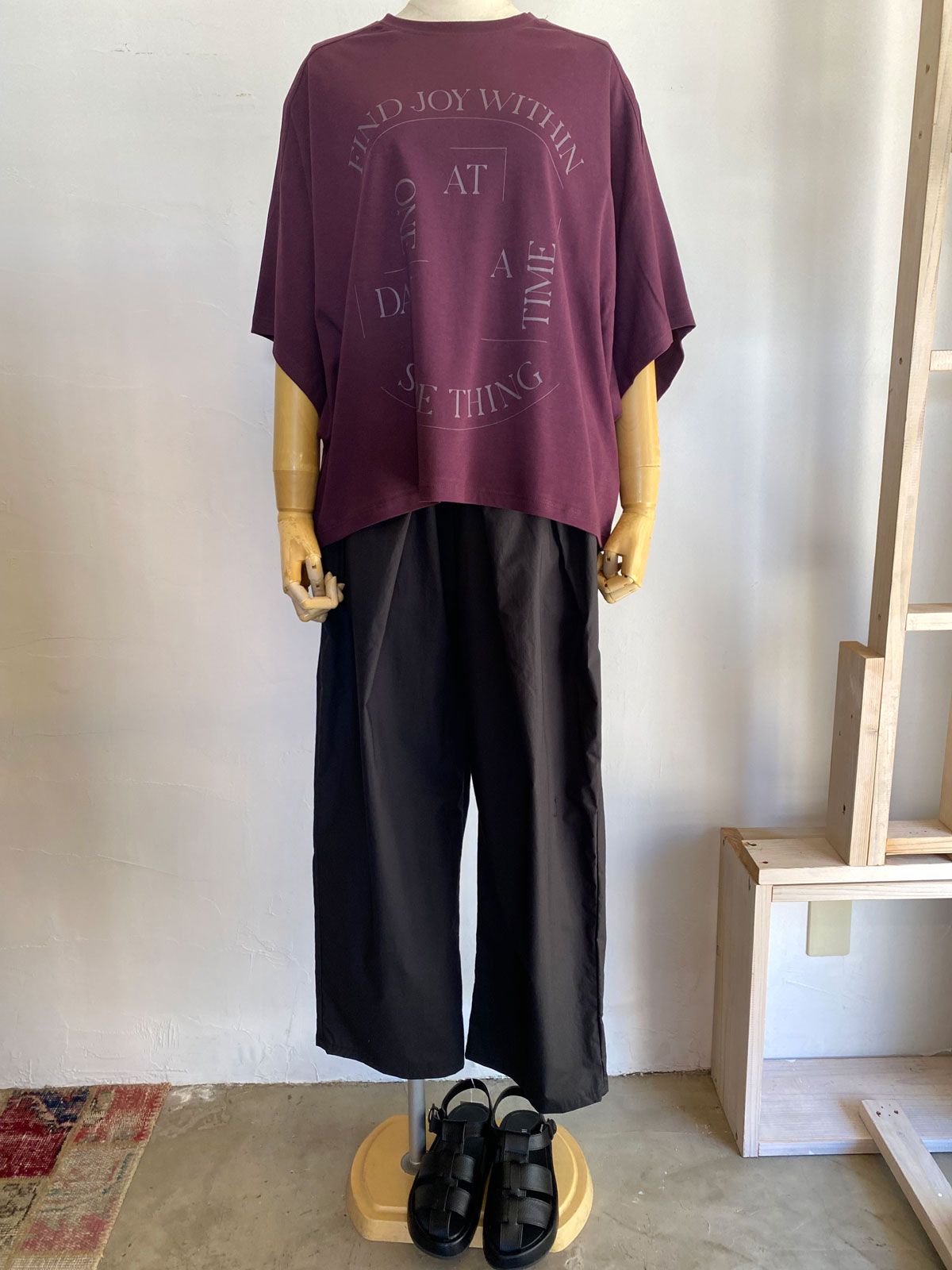 ドルマン ロゴTシャツ プラム
