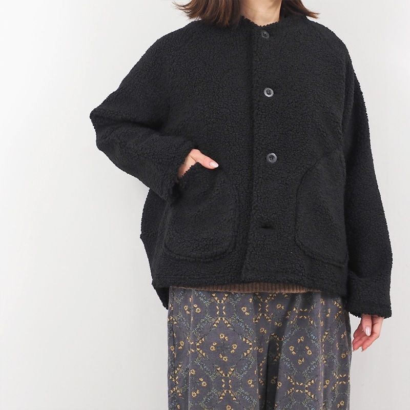 もこもこプードルパイル ラグランジャケット モカ