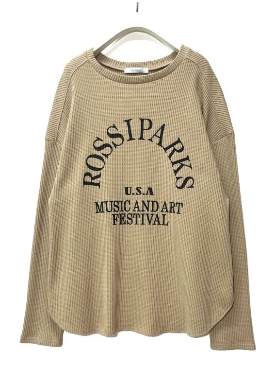 サーマルカジュアルロゴTee ベージュ