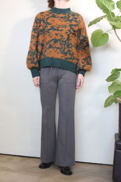 ジャージーフレアパンツ2 グレー