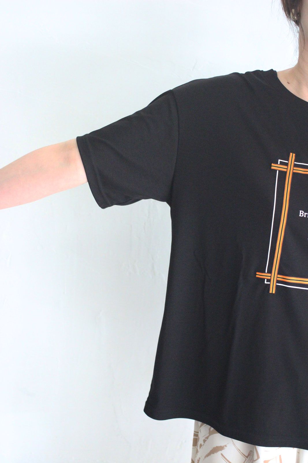 グログランテープTシャツ ブラック